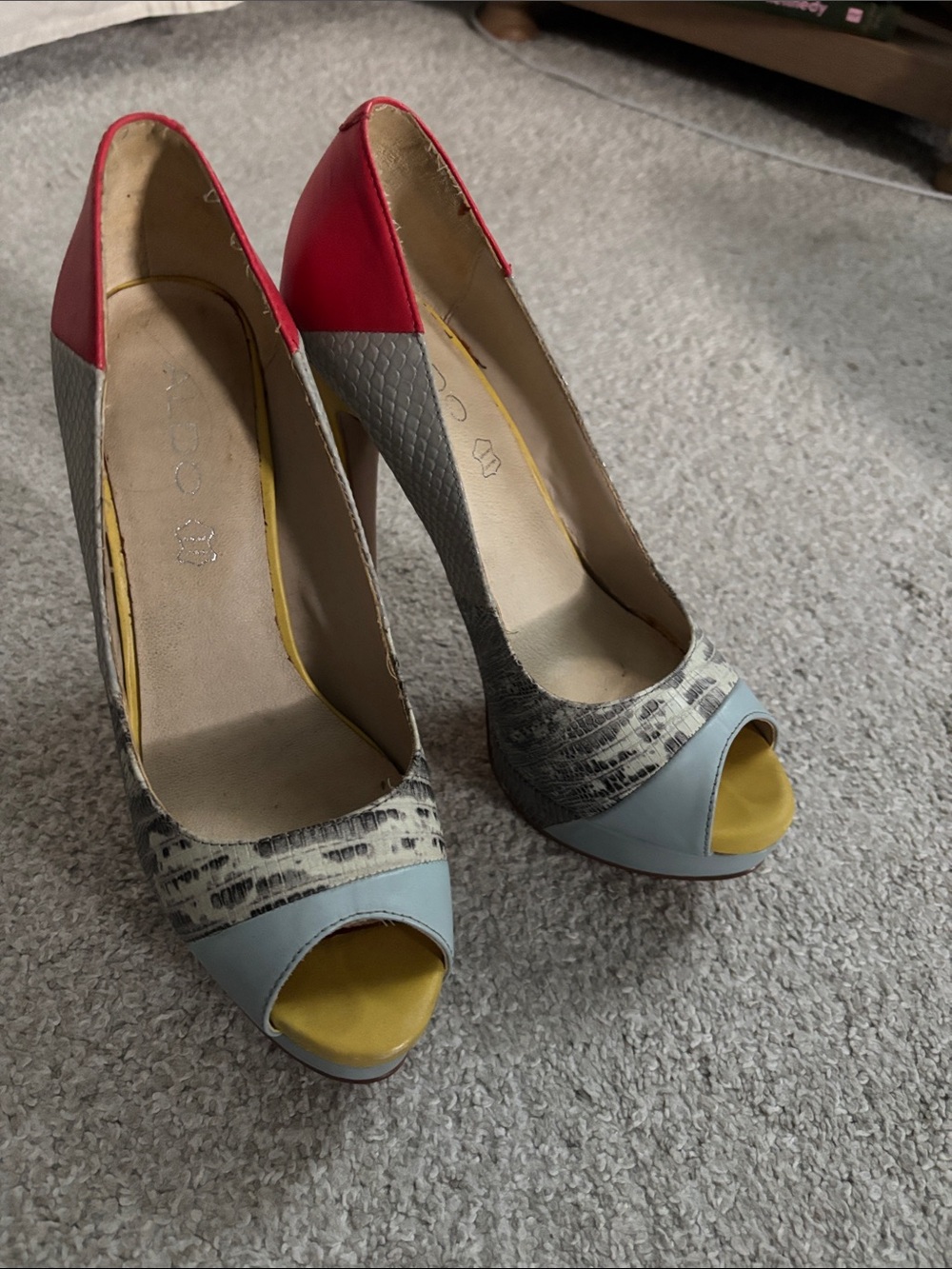 Aldo Multicolor Peep-Toe Ulices Heels